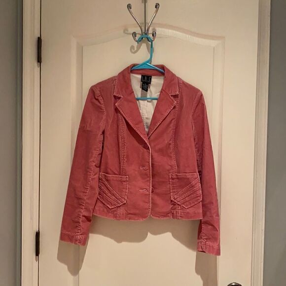 INC rose colored corduroy coat PS - Picture 1 of 3